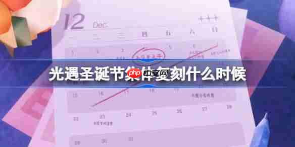 光遇圣诞节集体复刻什么时候-光遇圣诞节集体复刻时间2025