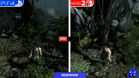 《古墓丽影9》NS2和PS4画面对比：分辨率高但砍画质