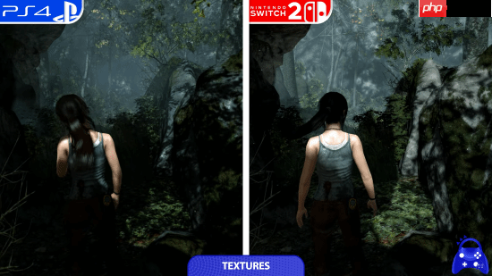 《古墓丽影9》NS2和PS4画面对比：分辨率高但砍画质