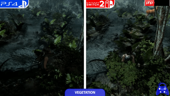 《古墓丽影9》NS2和PS4画面对比：分辨率高但砍画质