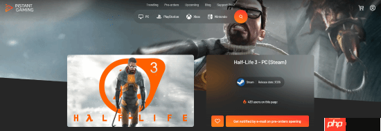国外游戏商店上架《半条命3》！居然还有《血源2》