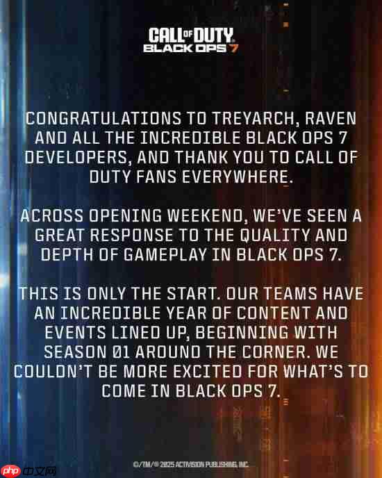 《使命召唤22：黑色行动7》罕见未披露首发数据！卖的不好？