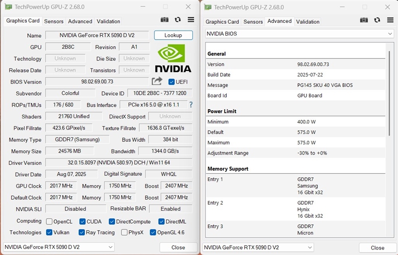 性价比甚至更强！七彩虹iGame RTX 5090 D v2 Vulcan OC 24GB首发评测：领先5080 50%